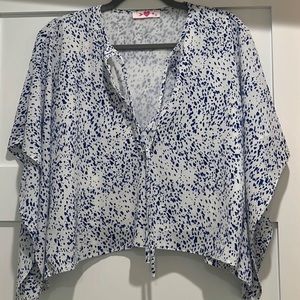 Buddy Love blue and white top